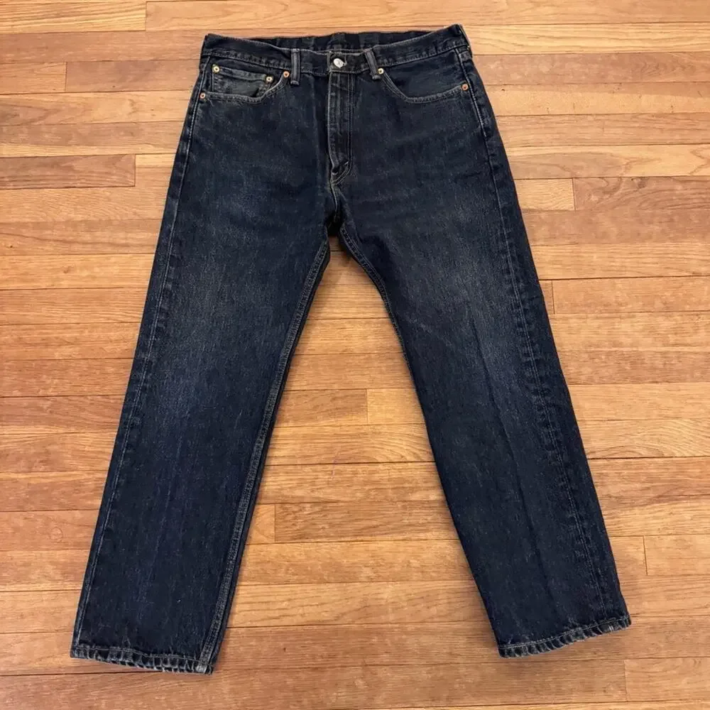 Levi's Men's Dark Wash Straight Leg Jeans - Size 34 b83
